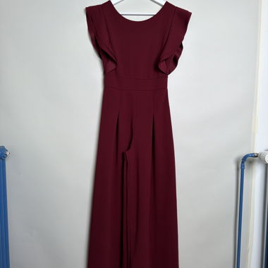Robe longue bordeaux sans manches