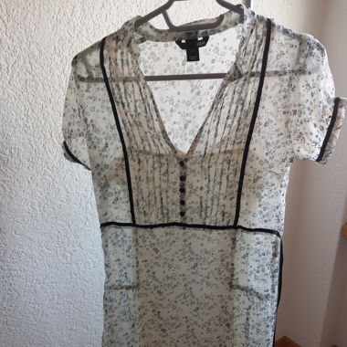 Flowery, yellowish, seethrough dress