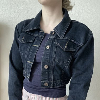 Vintage cropped jeans jacket 