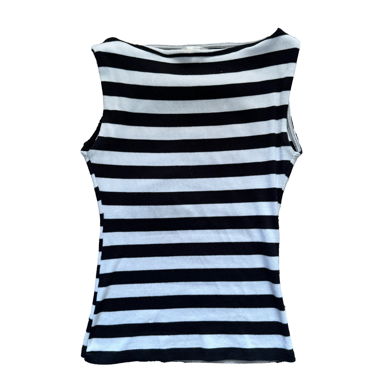 Striped sleeveless top
