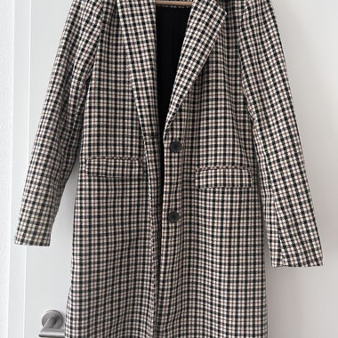 Cappotto ONLY a quadri marrone e nero