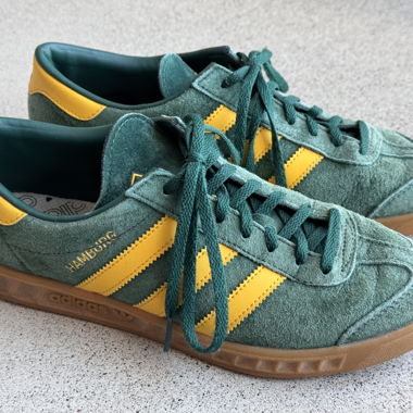 Adidas Hamburg Suede green/yellow Stripes
