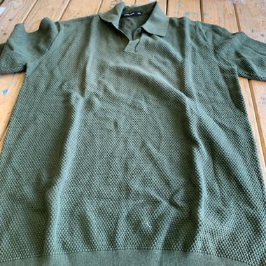 Green Knit Polo Shirt