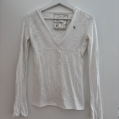 Haut vintage Abercrombie babydoll à capuche