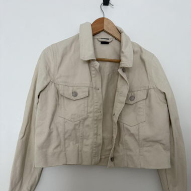 Jeans jacke beige