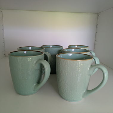 Set de 6 mugs verts