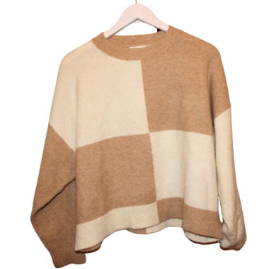 sweater with geometric pattern