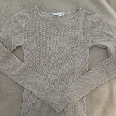 See-through long-sleeve top