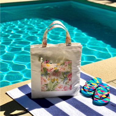 TOTE BAG Summer essentials - Handmade Canvas Bag