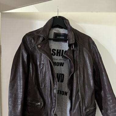 Giacca in pelle Oakwood taglia L marrone scuro