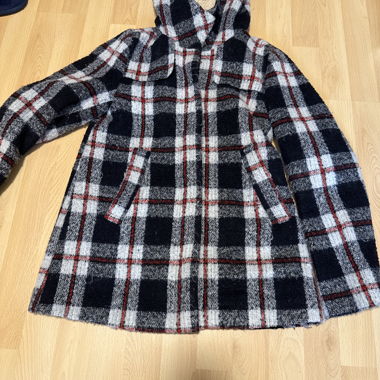 Veste à capuche à carreaux