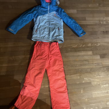 Set completo sci per bambini blu/rosso