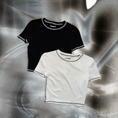 Multipack Short Sleeve Tops Black & White