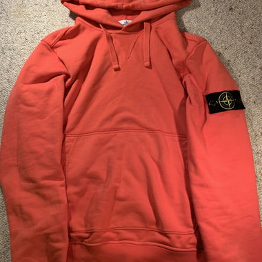 Orange Stone Island Hoodie