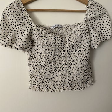 Stradivarius Polka Dot Crop Top