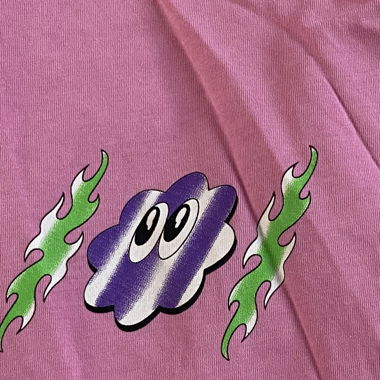 T-shirt pink oversize printed 