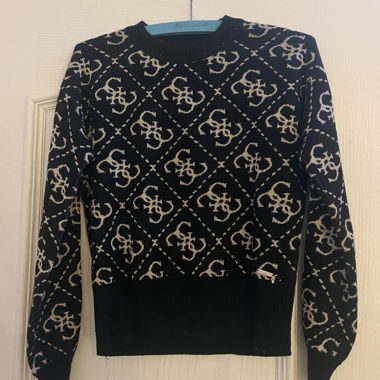 Maglione in maglia GUESS nero