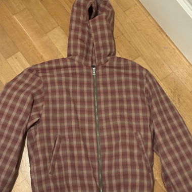 Veste à capuche à carreaux