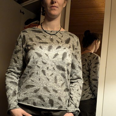 Pull gris Plume