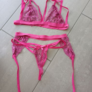 Set di lingerie rosa XS/S