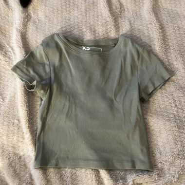 Khaki green crop top