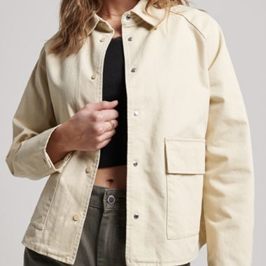 Superdry Chore Coat Jacke ecru Gr. 38