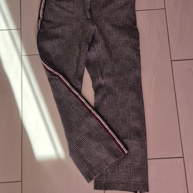 Pantalon en tissu à carreaux Cambio