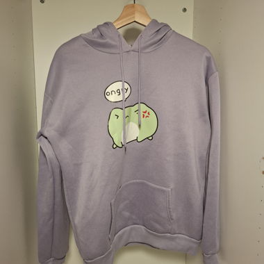 Hellvioletter Graphic-Hoodie
