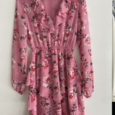 Abito rosa floreale h&m