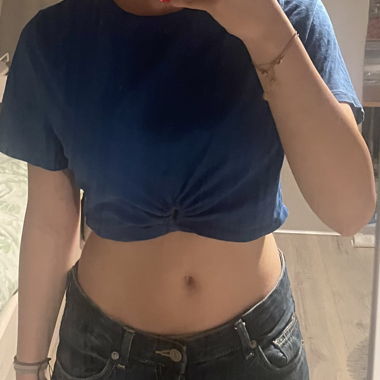 Blue Crop Top