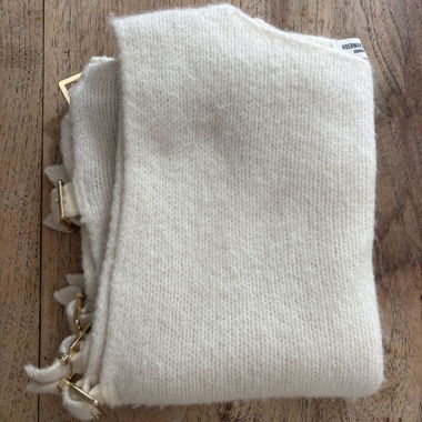 Pull en laine blanc cassé