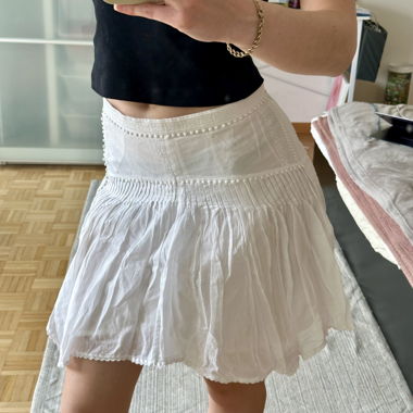Mini gonna bianca Isabel Marant