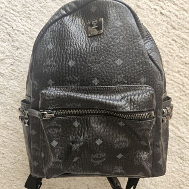 Zaino in pelle nero MCM