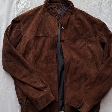 Braune Lederjacke
