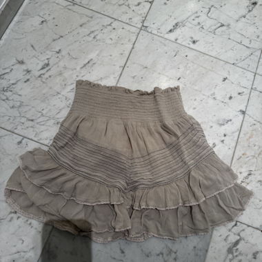 NEO NOIR Beige tiered mini skirt