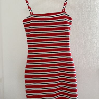 Vestito corto a righe