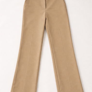 Pantaloni da completo beige a gamba dritta