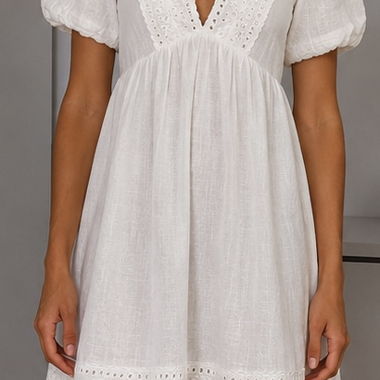 Abito in pizzo bianco Zara