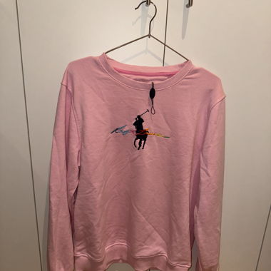 Rosa Sweatshirt mit Logo