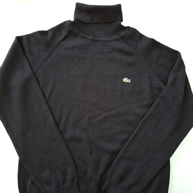 Maglione Lacoste nero collo alto