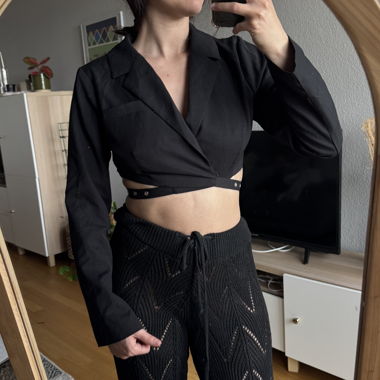 Camicia corta nera