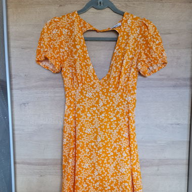 Robe mi-longue à fleur