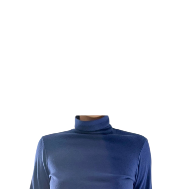 Pull col roulé bleu électrique