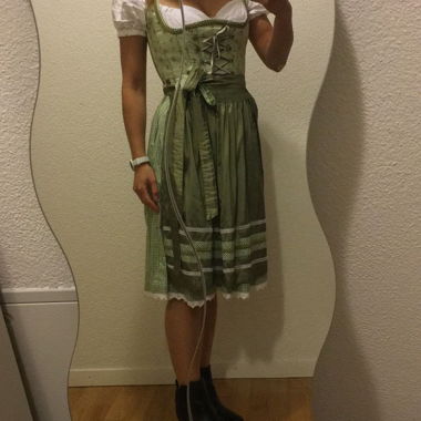Abito verde stile dirndl xs 32