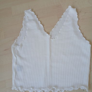 White Ribbed Top