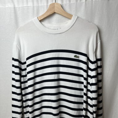 Pull Lacoste blanc parfait etat