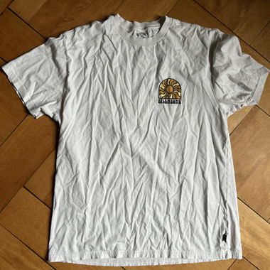 White T-Shirt with Sun Print