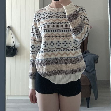 Pull hiver avec motif