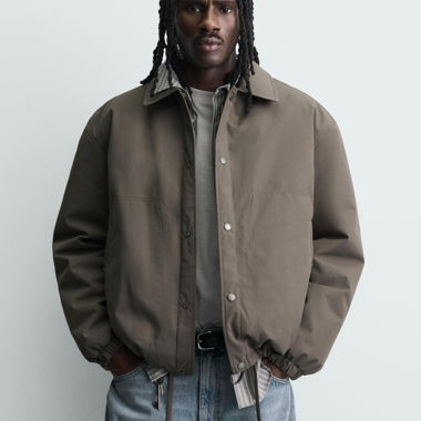 ZARA Übergangsjacke Khaki Grösse L