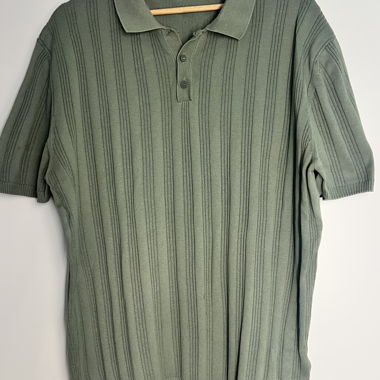 Polo in maglia verde Zara